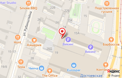Сеть салонов красоты на улице Рубинштейна на карте