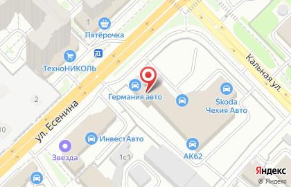 Рязанская автомобильная ярмарка на Есенина на карте