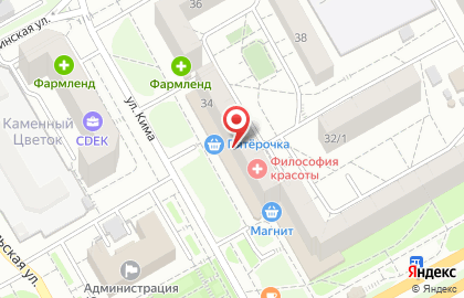 Сеть супермаркетов СосеДДушка на улице Чкалова, 34 на карте