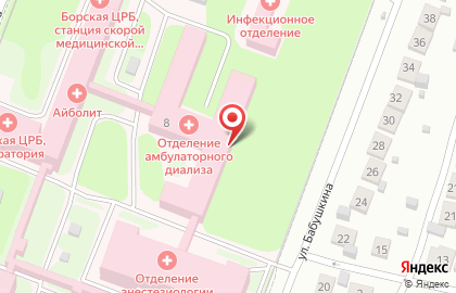 Банкомат СберБанк на улице Бабушкина, 8 в Бору на карте