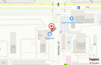 Супермаркет Магнит в Челябинске на карте