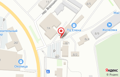 Продуктовый магазин Добрый на улице Ворошилова на карте