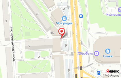 Киоск на Экспериментальной улице на карте