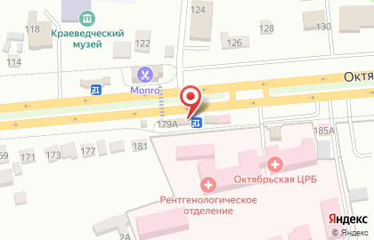 Салон связи МТС на Октябрьской улице на карте