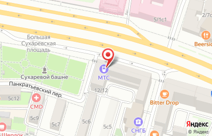 Салон связи МТС на метро Сухаревская на карте