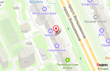 Мастерская по ремонту часов на проспекте Большевиков на карте