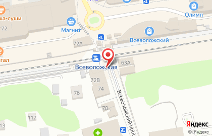 Всеволожская, железнодорожная станция на карте