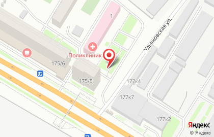 Октябрьский район Киоск по продаже фруктов и овощей на Ульяновской улице на карте