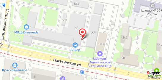 Автотехцентр Ankar на Нагатинской улице на карте