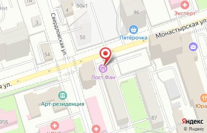 Содружество квестов в Перми Lost Fun на Монастырской улице на карте