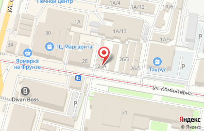 Мастерская по изготовлению ключей на улице Коминтерна на карте