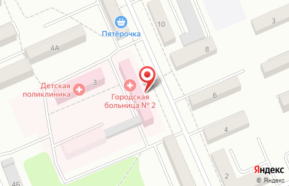 Поликлиника Городская больница №2 на Гвардейской улице в Новочеркасске на карте