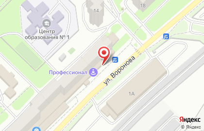 Автошкола Автошкола-Профессионал на улице Воронова на карте