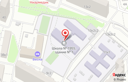 Школа №1955 в Москве на карте
