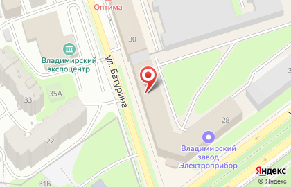 Александрия на улице Батурина на карте