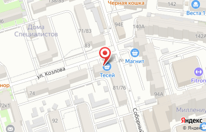 Мясная лавка Тесей в Октябрьском районе на карте