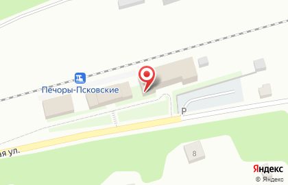 Таможенный пост железнодорожного пункта пропуска Печоры-Псковские на карте