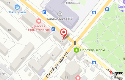 Парикмахерская Бриз на Октябрьской улице на карте