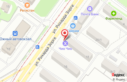 Японская парикмахерская Чио Чио на улице Рихарда Зорге на карте