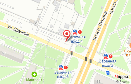 Киоск по продаже хлебобулочных изделий на проспекте Ленина на карте