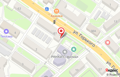 Кафе-ресторан быстрого питания Шавермахаус на улице Горького на карте