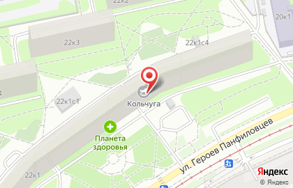 Спортивно-досуговый центр Кольчуга на улице Героев Панфиловцев на карте