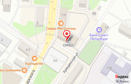 Участковый пункт полиции №1, 2, 4 на Шлиссельбургском проспекте на карте