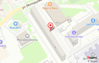 Дикси-петербург на улице Молодцова на карте