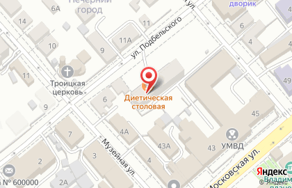 Служба доставки Империя пиццы на Улице Подбельского на карте