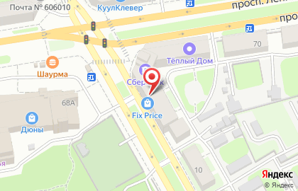 Пятачок на проспекте Ленина на карте