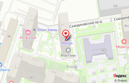 Академия детского развития и танца в Санкт-Петербурге на карте