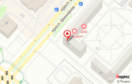 Страховая компания Росгосстрах Жизнь на проспекте Шинников на карте