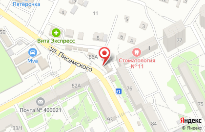 Магазин Волгоградский Мясокомбинат на улице Писемского на карте