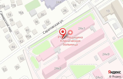 Многопрофильное клиническое учреждение РЖД-Медицина на Площади Гарина-Михайловского на карте