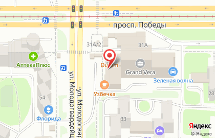 Ателье Анюта на улице Молодогвардейцев на карте