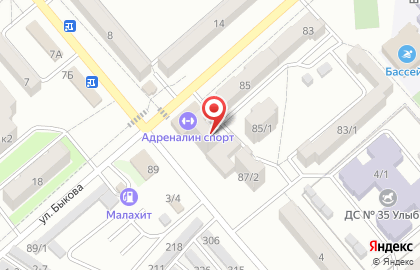 Магазин Вкусные продукты на улице Быкова на карте