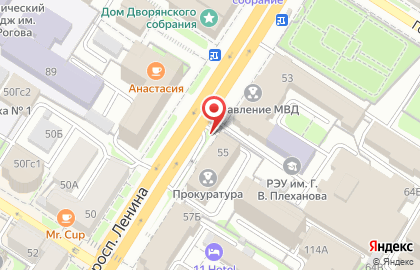 ОАО Банкомат, Московский Индустриальный банк на проспекте Ленина на карте