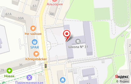 Средняя общеобразовательная школа №31 в Ленинградском районе на карте