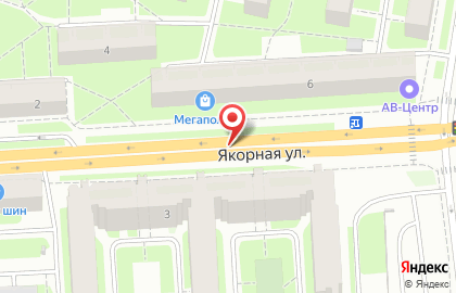 Артэ на Якорной улице на карте