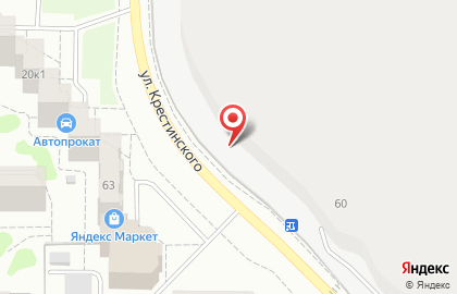 Автокомплекс Евролайн на улице Крестинского на карте