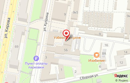 Магазин ТЭН на улице Куприна на карте