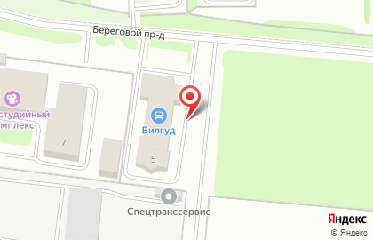 Шиномонтажная мастерская в Береговом проезде на карте