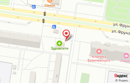 Магазин Новый калачик на улице Фрунзе на карте
