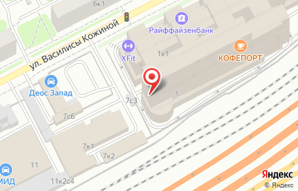 Фитнес-клуб X-Fit Парк Победы на улице Василисы Кожиной на карте