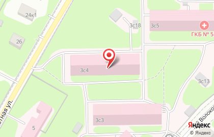 Городская клиническая больница №52 на Пехотной улице на карте