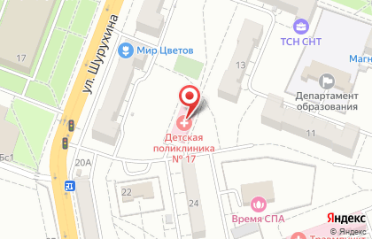 Детская поликлиника №17 в Тракторозаводском районе на карте