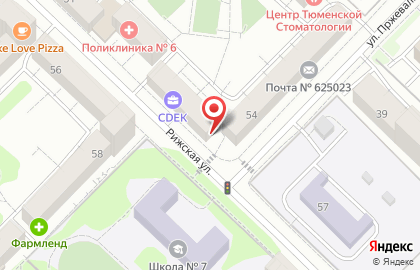 Магазин по продаже фруктов и овощей в Тюмени на карте
