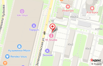Студия маникюра M_Studio_Moscow на метро Кузьминки на карте