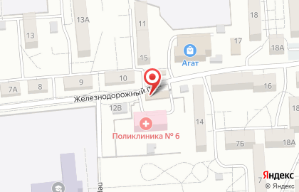 Розничная сеть продовольственных магазинов Хлебница в Железнодорожном переулке на карте