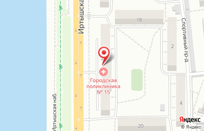 Городская поликлиника №15 на улице Иртышская наб на карте